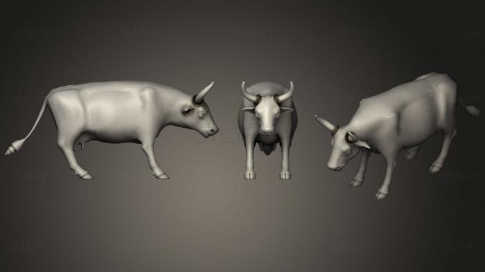 Статуэтки животных Низкополигональная корова